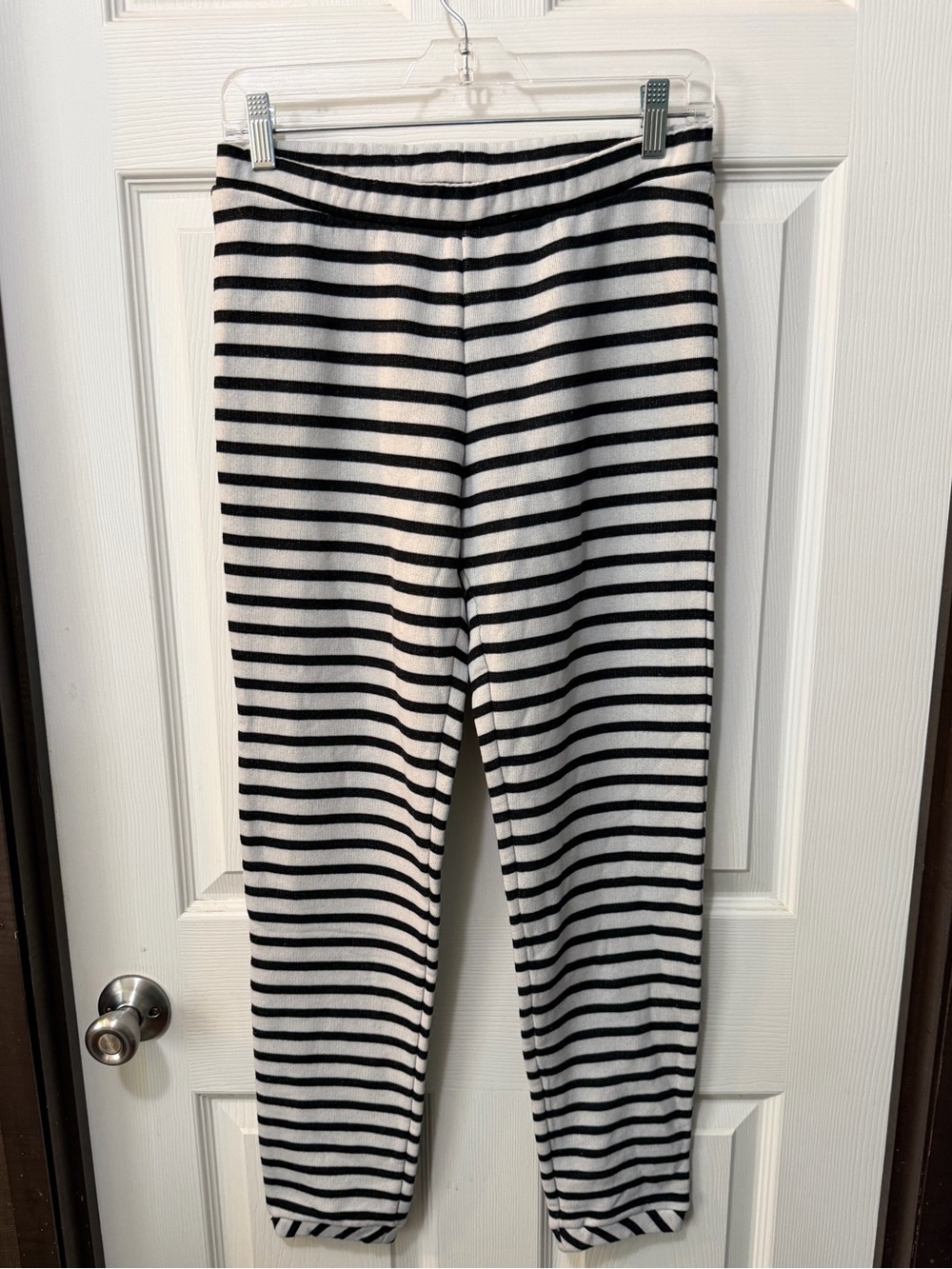 NWT Chaser Revolve Black And White Striped Elastic Waistband Lounging Pants Sz S